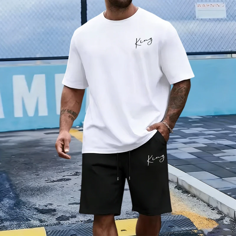 King Letter Men's Set Cotton T - Men Fashion King ulasan dan harga