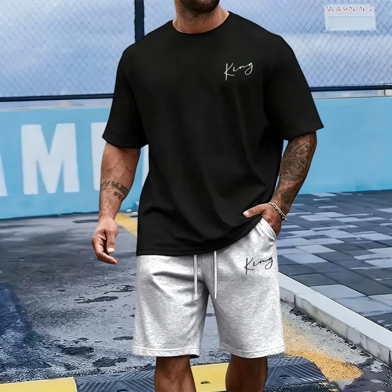 King Letter Men's Set Cotton T - Men Fashion King ulasan dan harga