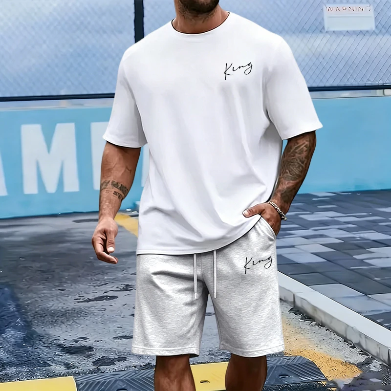 King Letter Men's Set Cotton T - Men Fashion King ulasan dan harga