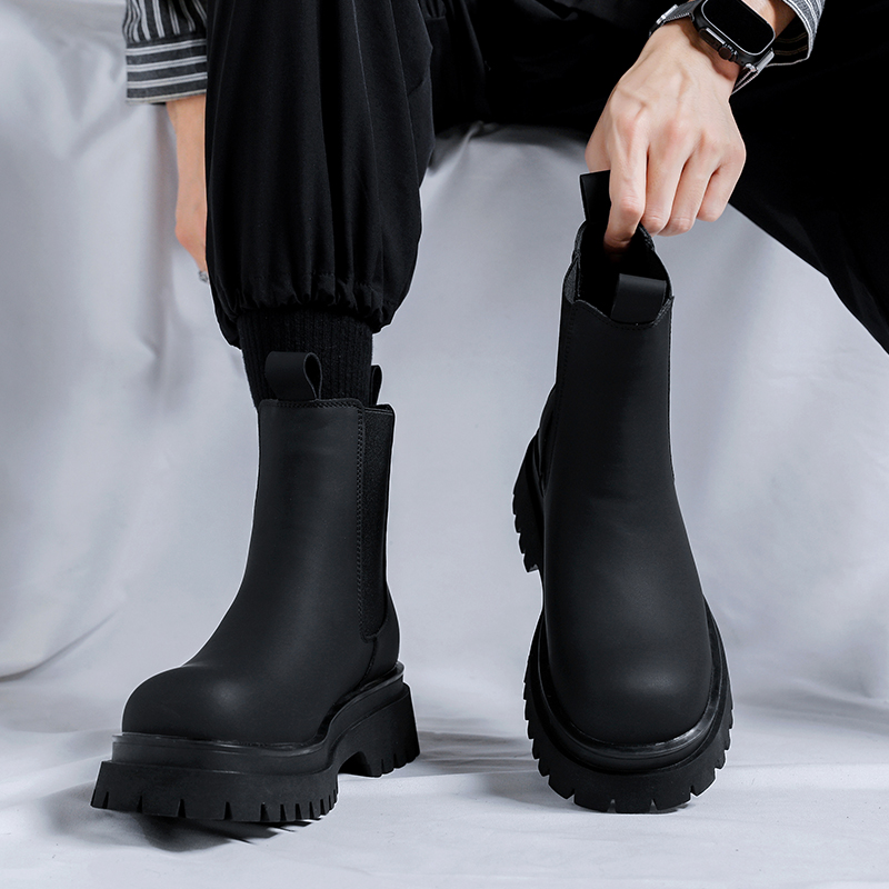 2026 Platform Black High Top B - Chelsea Boots Men ulasan dan harga