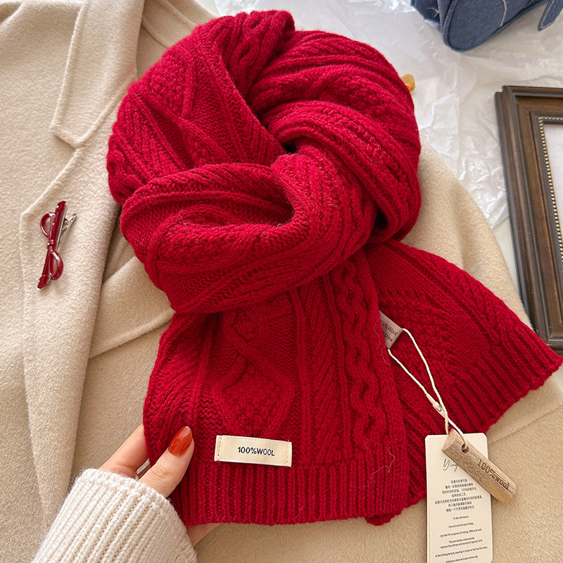 Luxury 100% Wool Scarf Women M - Men Scarf Wool ulasan dan harga