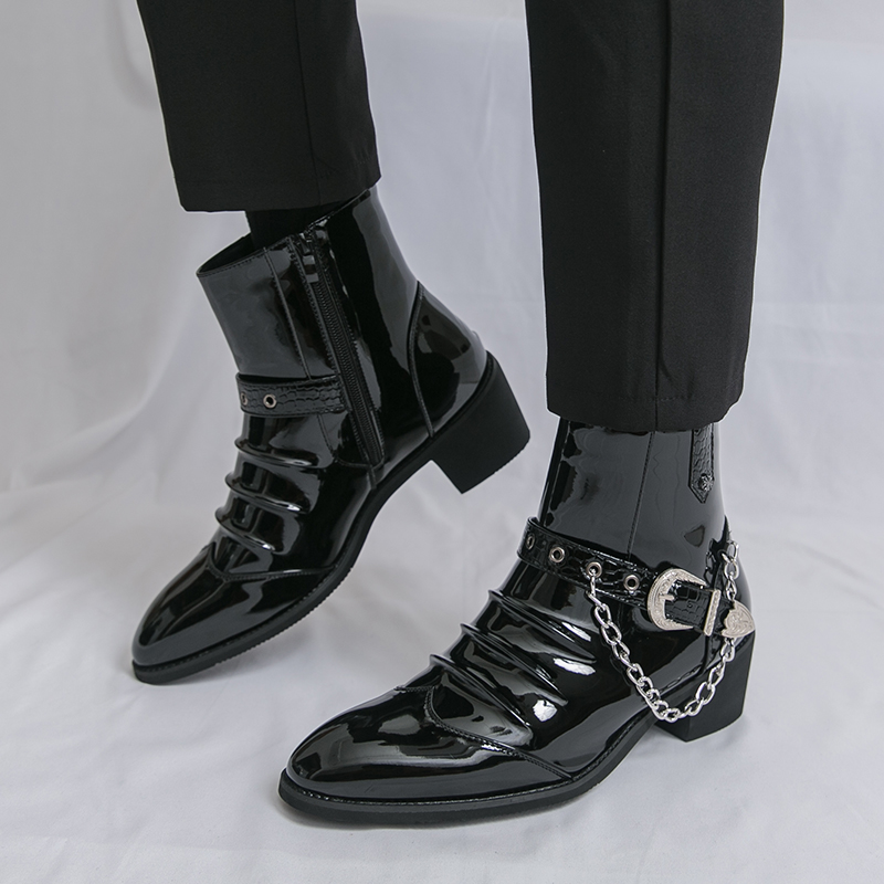 Fashion Side Zipper High Top M - Men Fashion Elegant ulasan dan harga