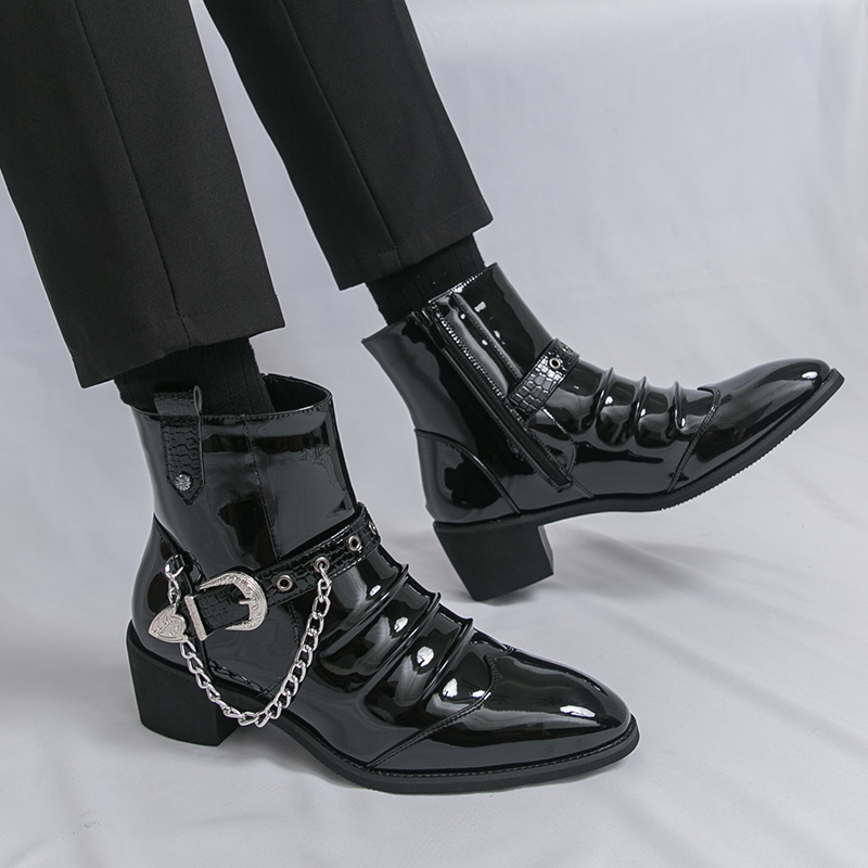 Fashion Side Zipper High Top M - Men Fashion Elegant ulasan dan harga
