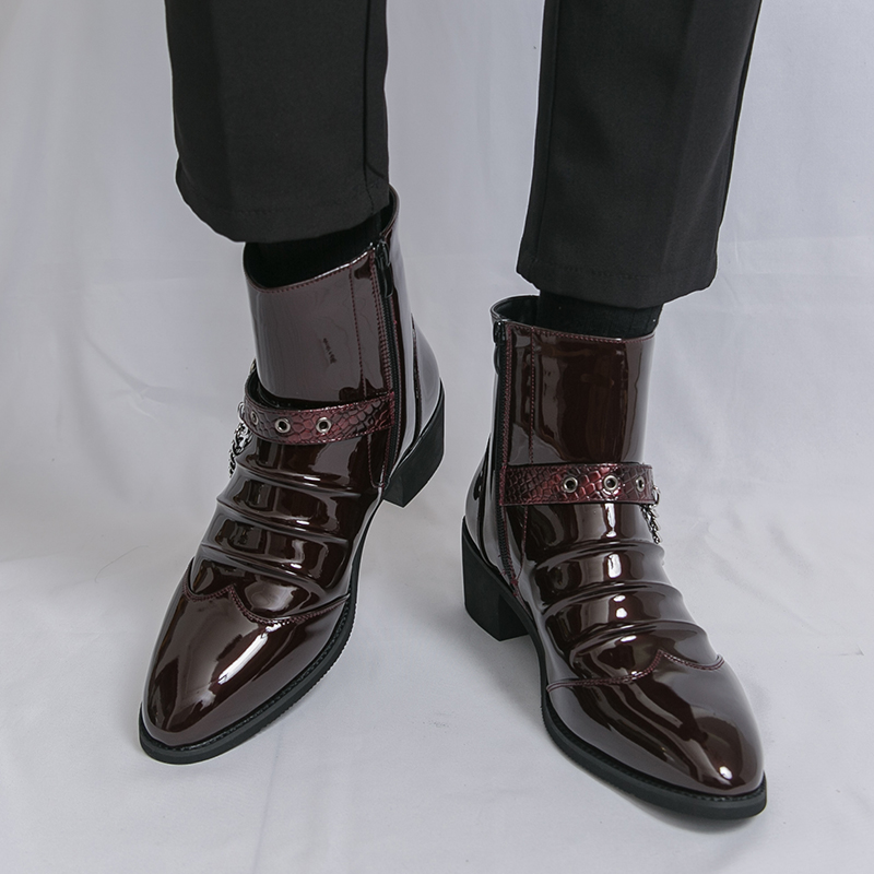 Fashion Side Zipper High Top M - Men Fashion Elegant ulasan dan harga