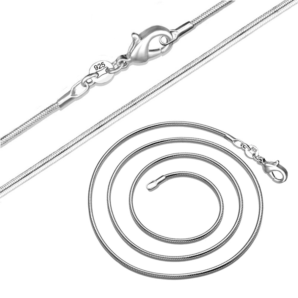 Snake Chain Necklace Silver Pl - Men Fashion Elegant ulasan dan harga