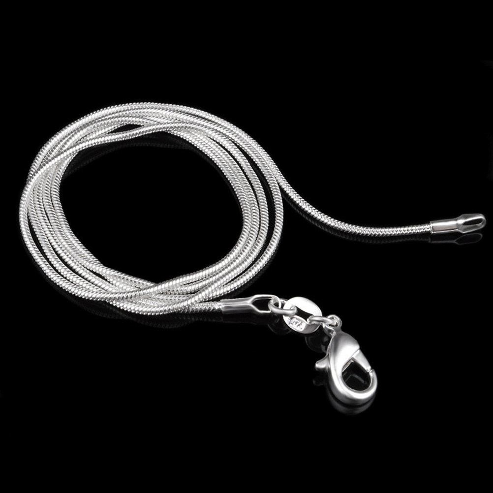 Snake Chain Necklace Silver Pl - Men Fashion Elegant ulasan dan harga