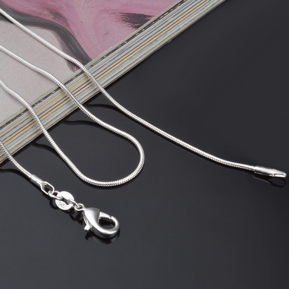 Snake Chain Necklace Silver Pl - Men Fashion Elegant ulasan dan harga