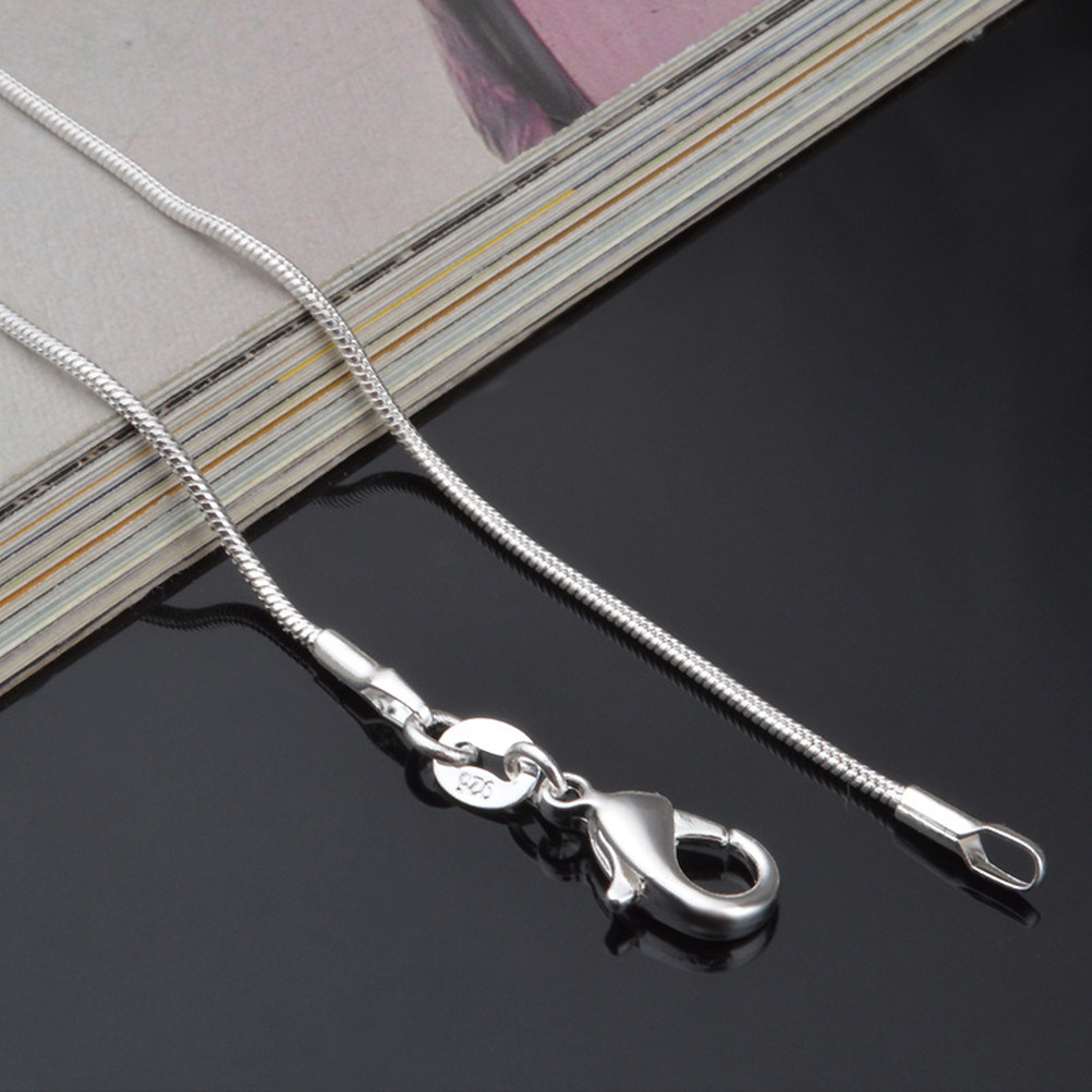 Snake Chain Necklace Silver Pl - Men Fashion Elegant ulasan dan harga