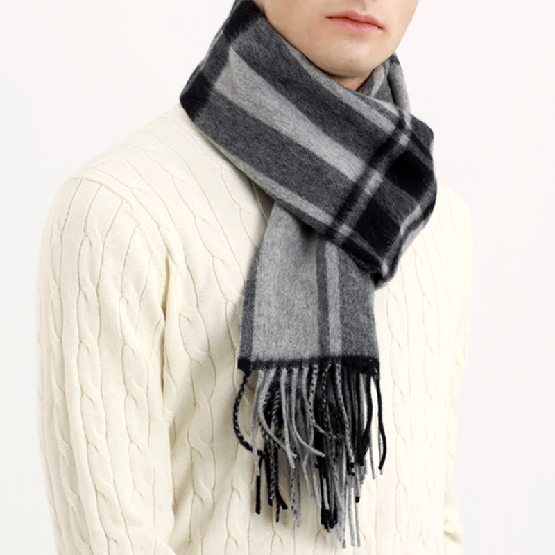 Pashmina Scarf Men Winter Stri - Men Scarf Wool ulasan dan harga
