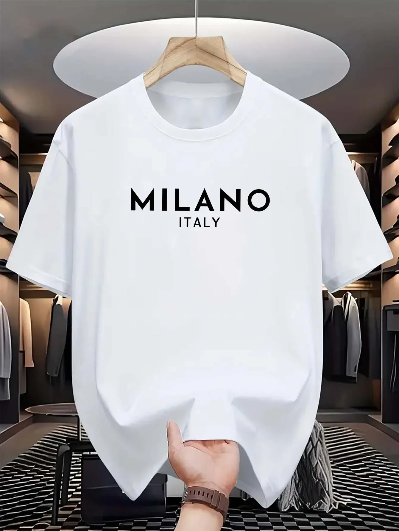 Milan Italian Round-neck Print - Milan Men'S Fashion ulasan dan harga
