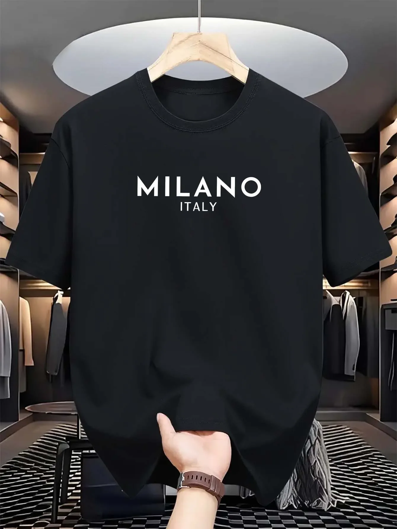 Milan Italian Round-neck Print - Milan Men'S Fashion ulasan dan harga