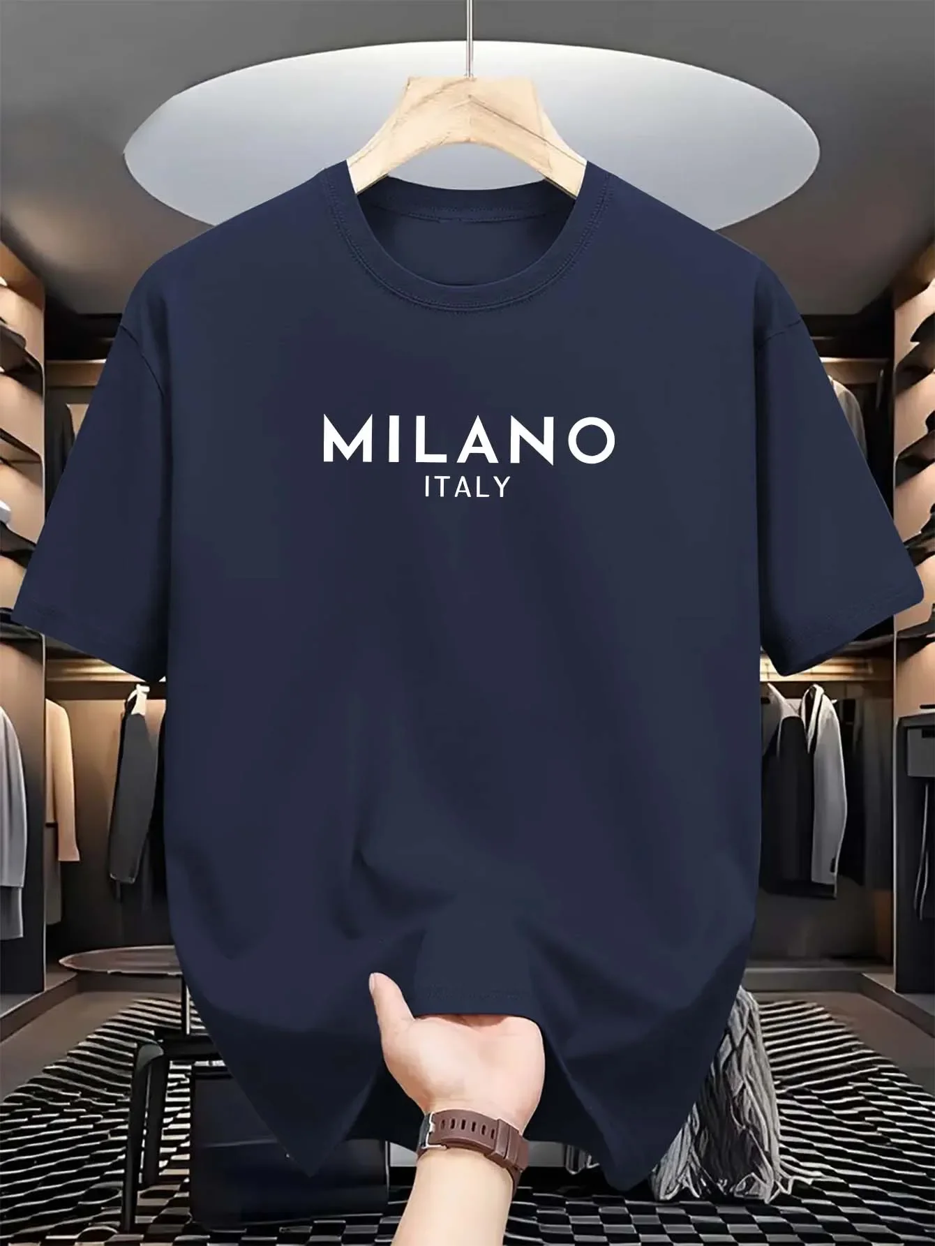 Milan Italian Round-neck Print - Milan Men'S Fashion ulasan dan harga