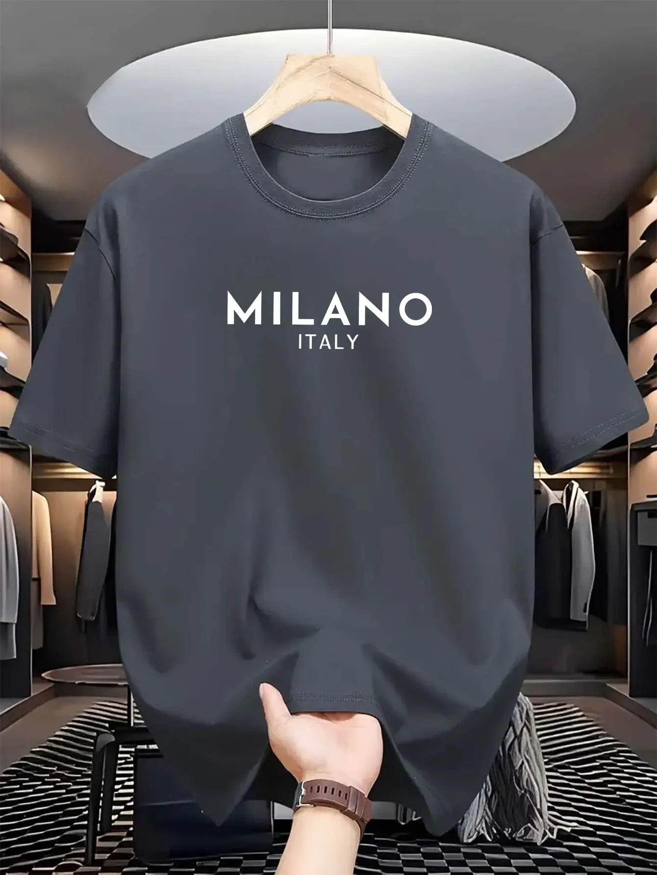 Milan Italian Round-neck Print - Milan Men'S Fashion ulasan dan harga