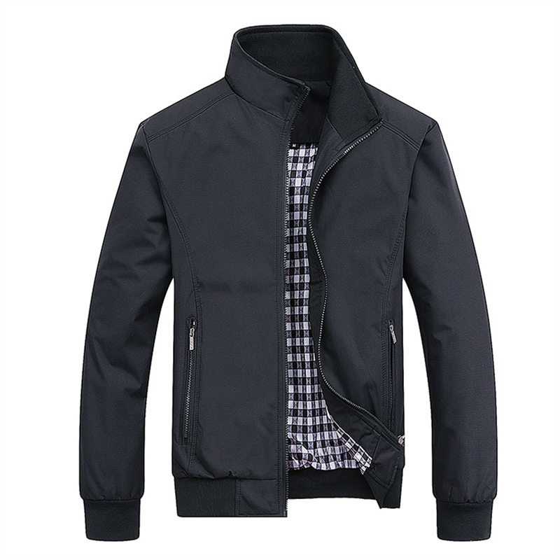 New Spring Autumn Casual Solid - Mens Fashion Bomber Jacket ulasan dan harga