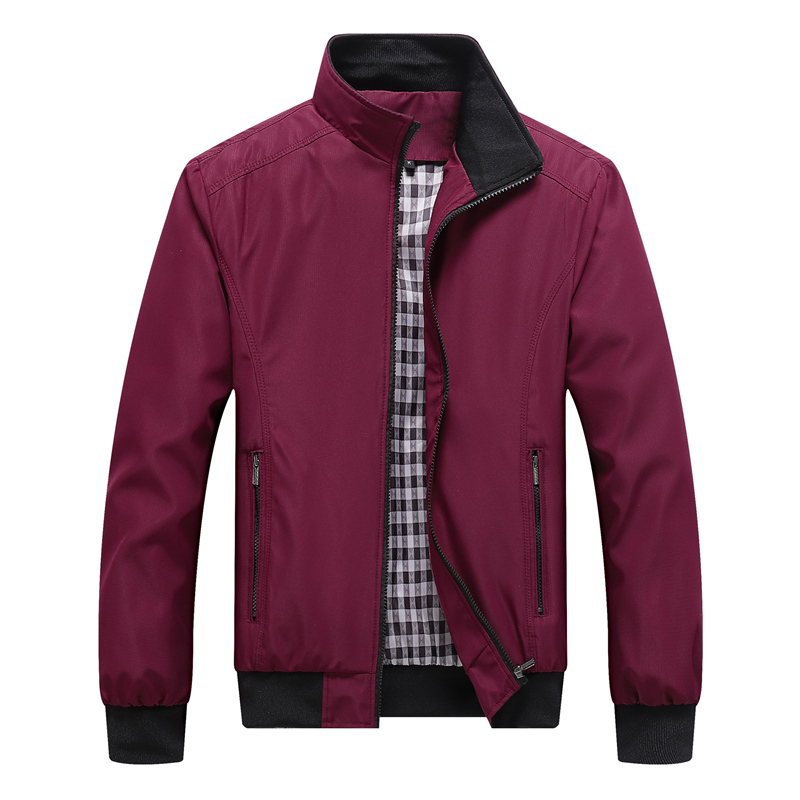 New Spring Autumn Casual Solid - Mens Fashion Bomber Jacket ulasan dan harga