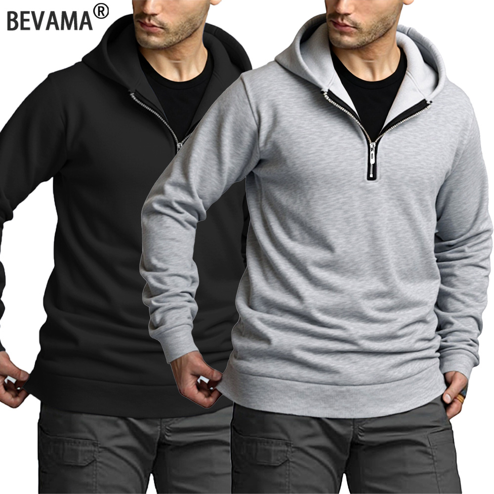 Men's Quarter Zip Up Hoodies A - Mens Fashion Quarter Zip ulasan dan harga