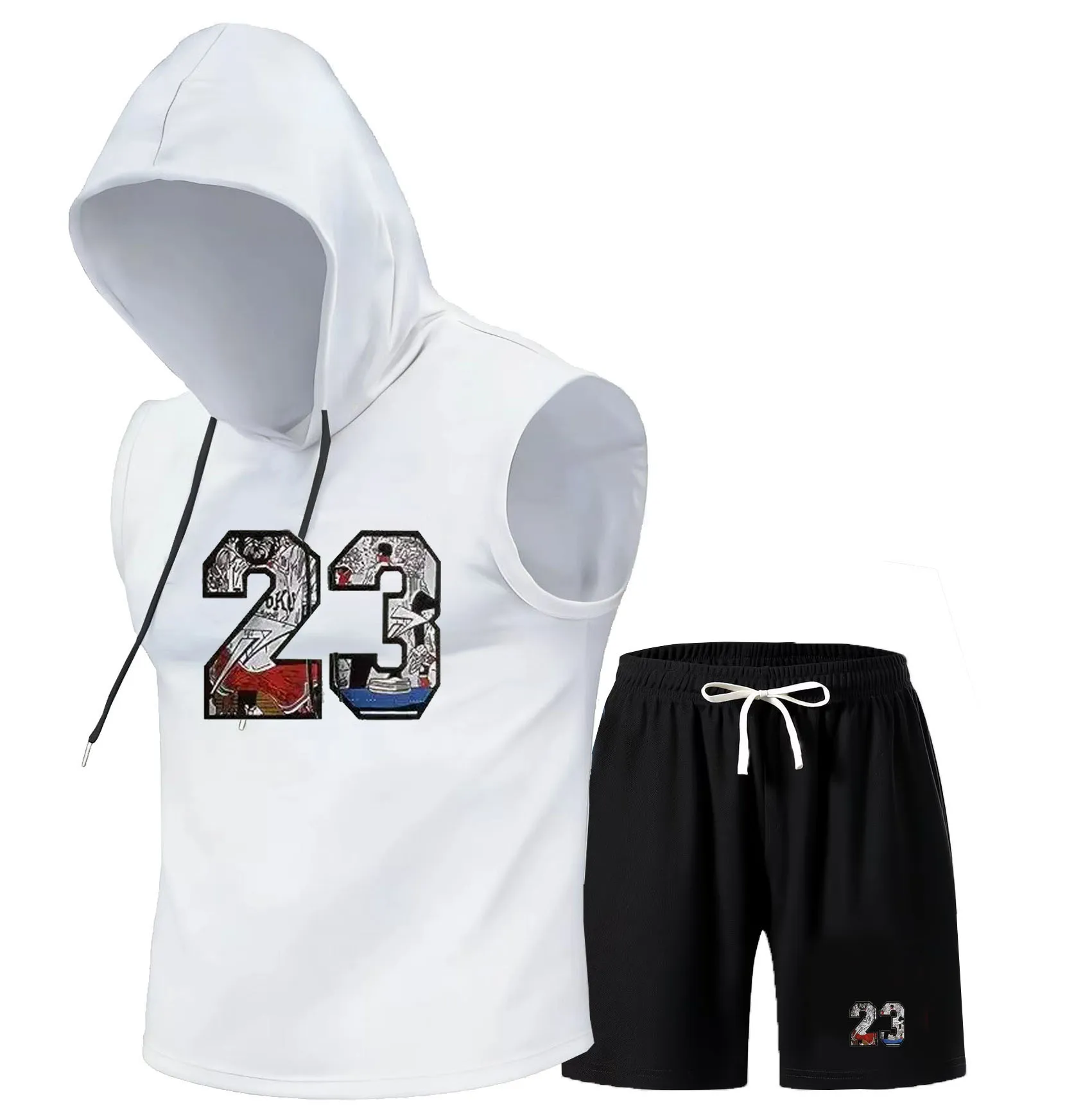 Brand  Summer Men's Two Piece  - Men'S Fashion V Neck T Shirts ulasan dan harga