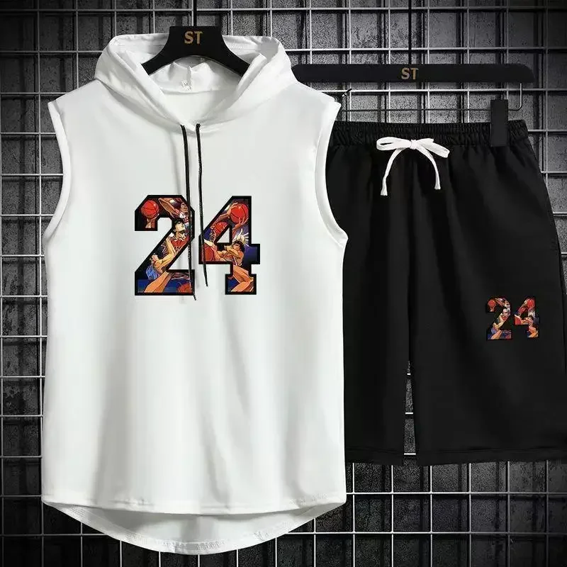 Brand  Summer Men's Two Piece  - Men'S Fashion V Neck T Shirts ulasan dan harga